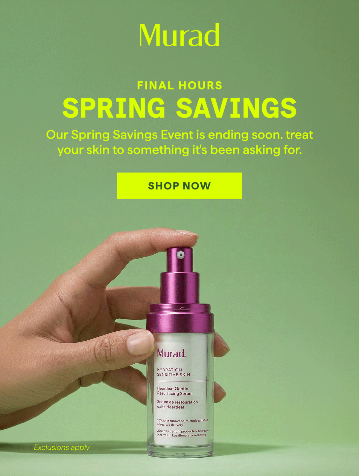 Final Hours Spring Savings 
