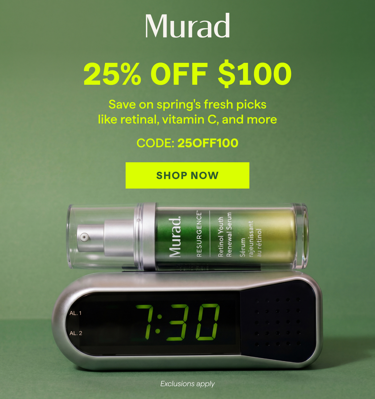 25% OFF $100 - Code: 25OFF100