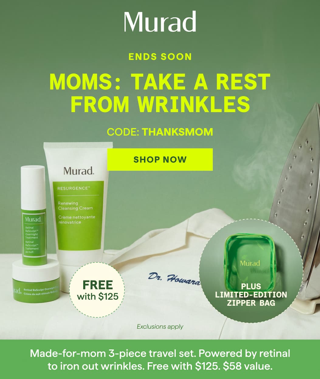 Free 3-Piece Retinal Travel Set - Code: THANKSMOM