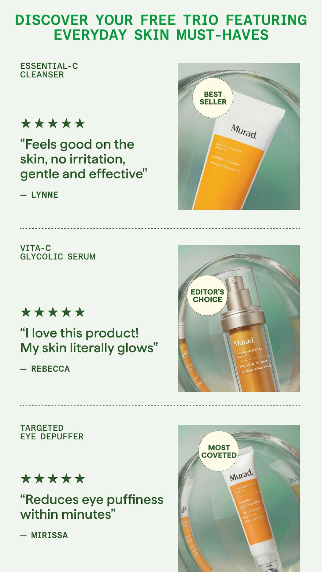 Free Trio with $100 - Code: RADIANT