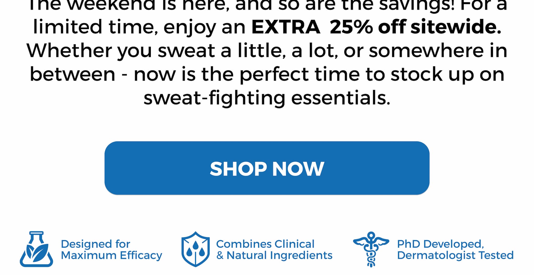 Sitewide weekend sale - save an extra 25%