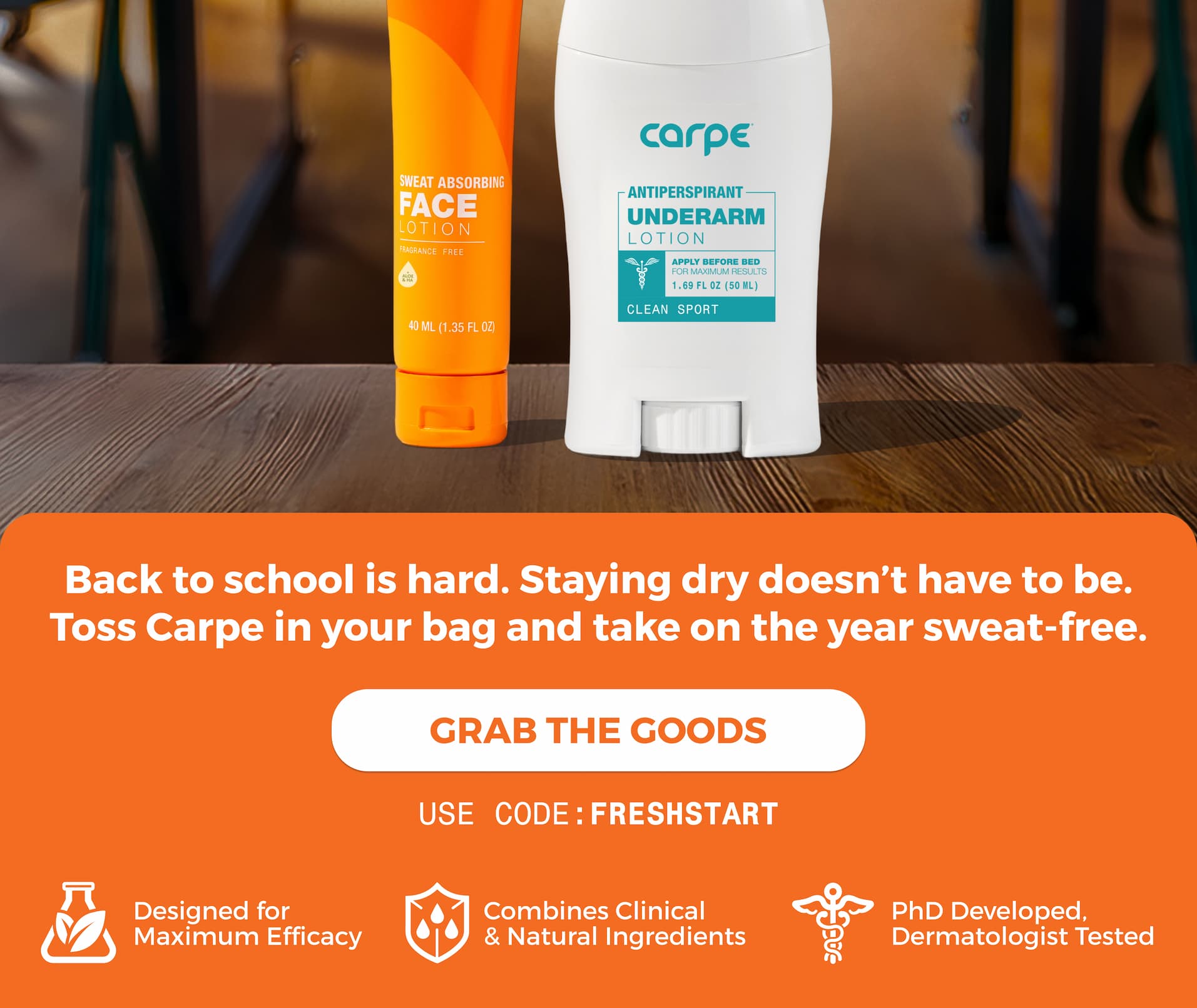 Make your comeback a sweat free one