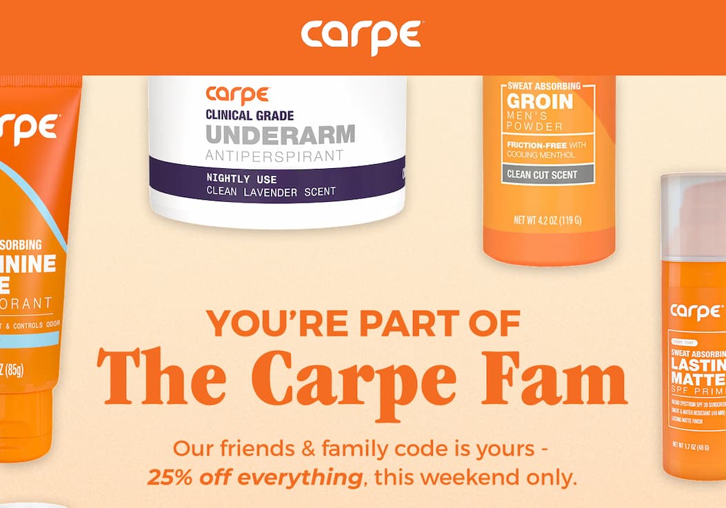 Carpe's Friends & Family Sale is Live
