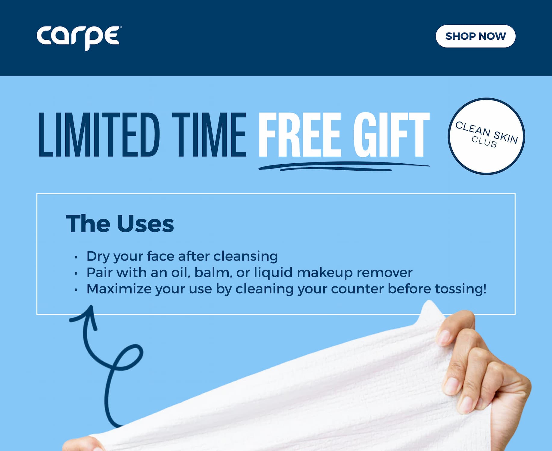 Claim FREE Clean Towels with your order