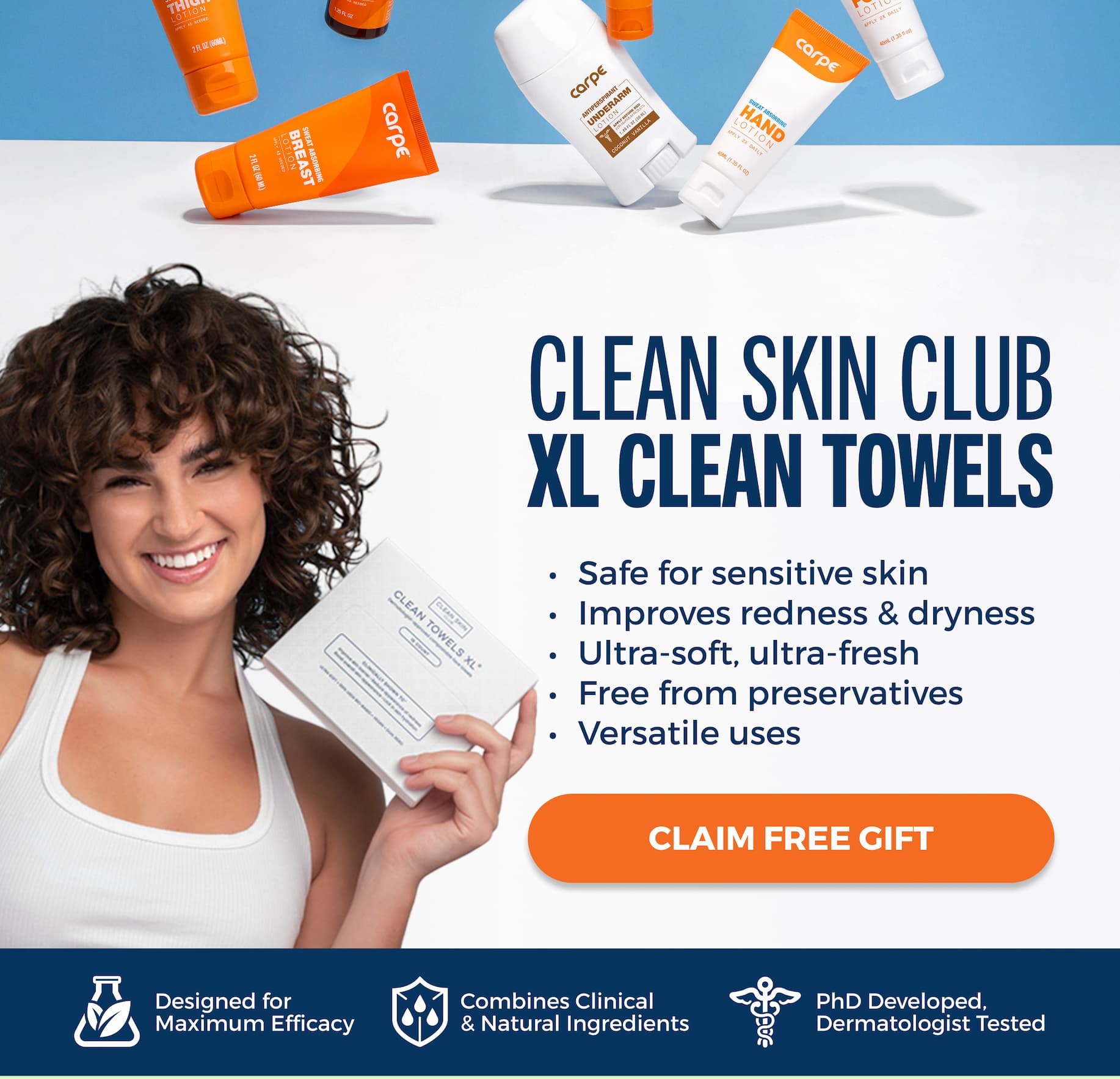 FREE Clean Skin Towels with your order!