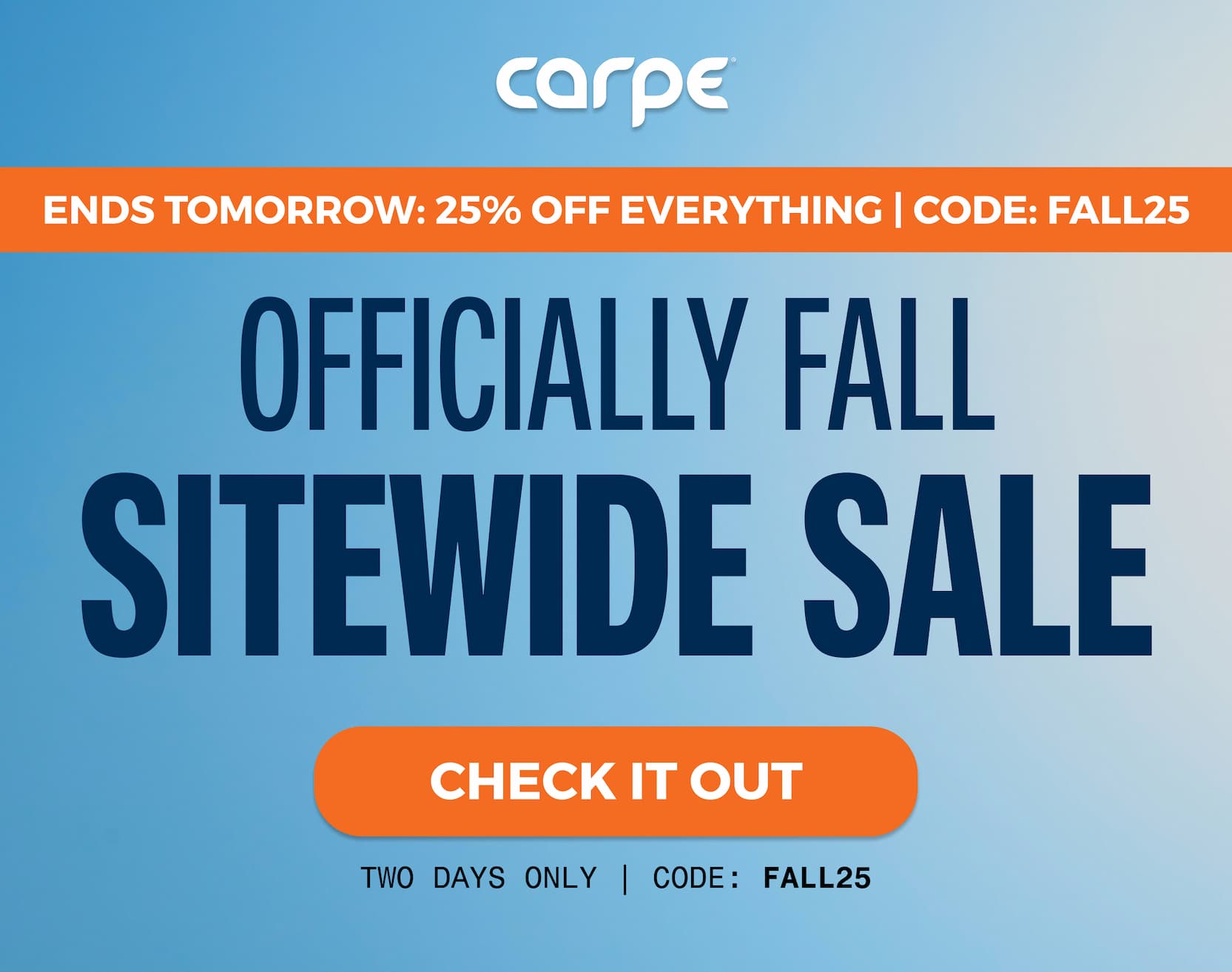 Officially fall sitewide sale