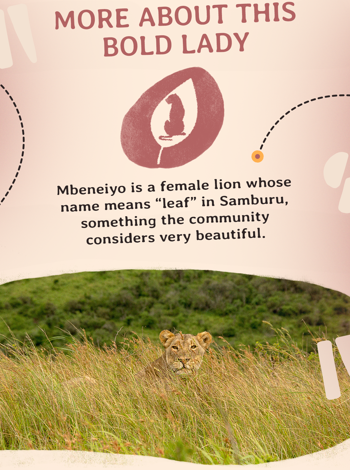 More about this bold lady...