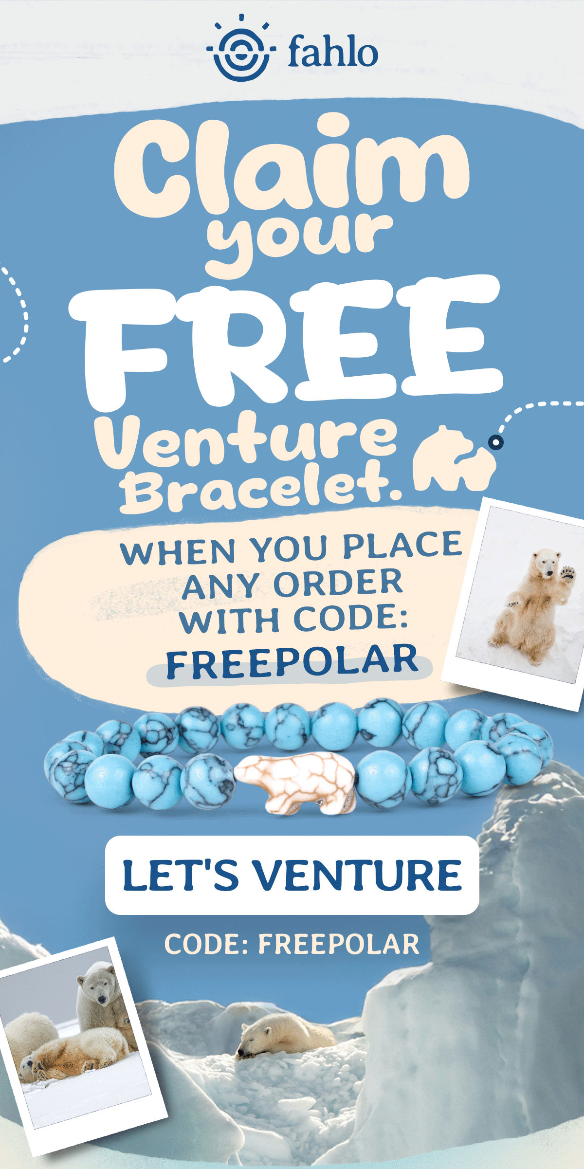 Claim your FREE Venture Bracelet