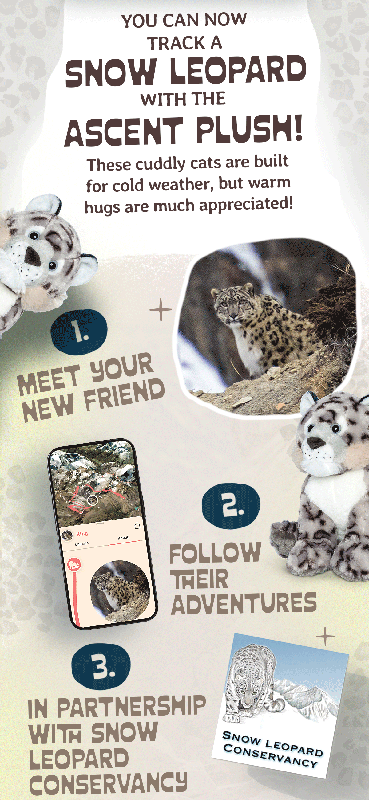 You can now track a snow leopard with plush!