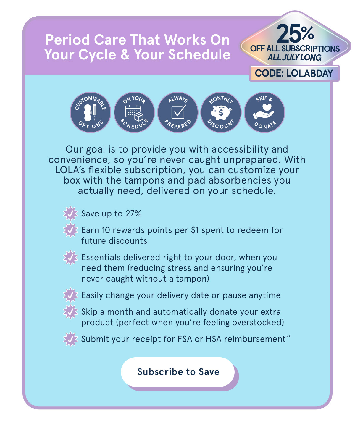 Period Care That Works On your Cycle & Schedule