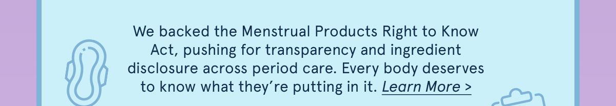Menstrual Products Right to Know Act