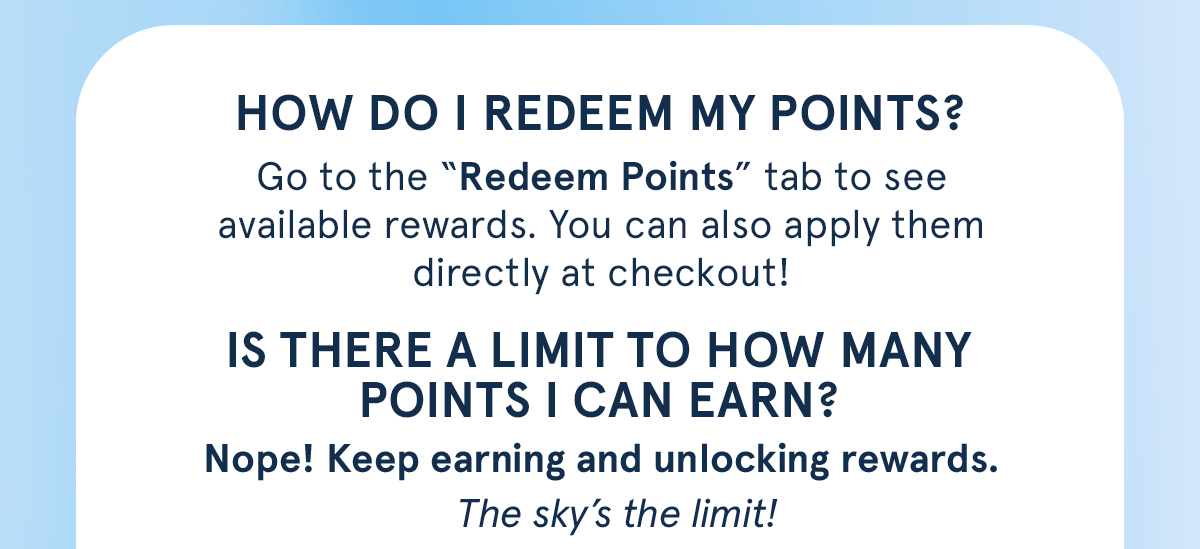 How do I redeem my points? 