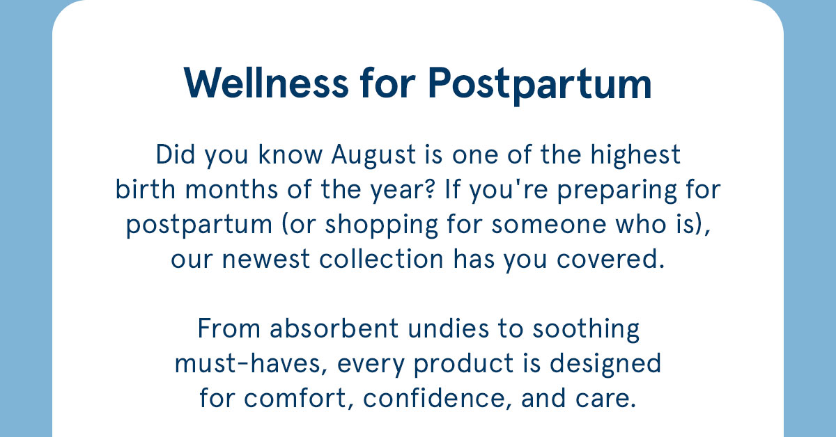 Wellness for Postpartum