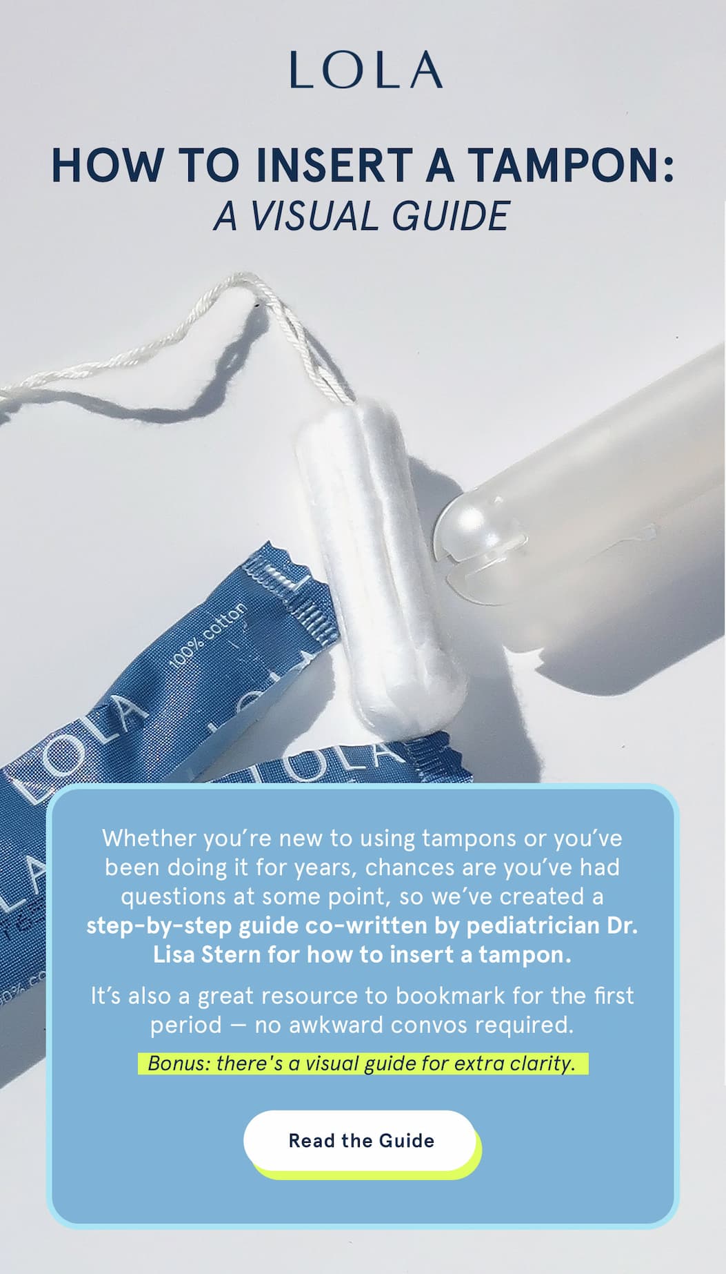 How to insert a tampon: A visual guide