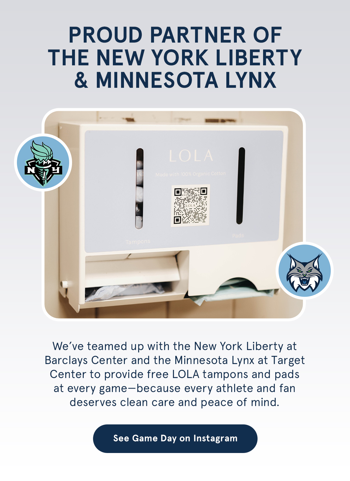 Proud Partner of The New York Liberty & Minnesota Lynx