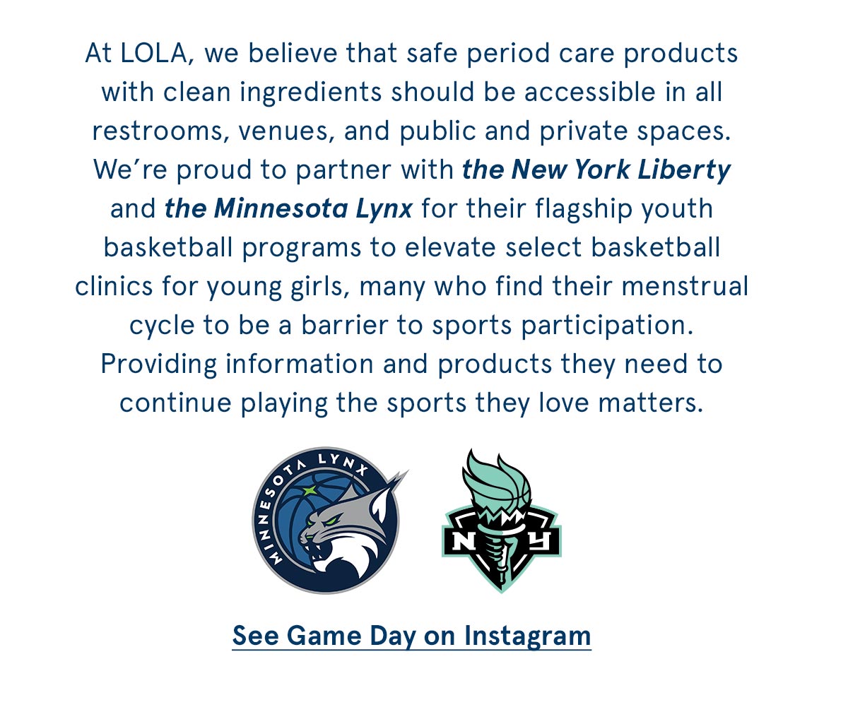 We're proud to partner with the New York Liberty and the Minnesota Lynx for their flagship youth basketball programs.