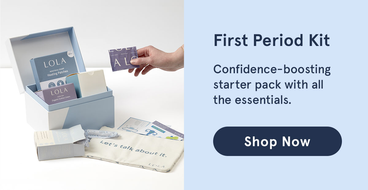 First Period Kit: Confidence-boosting starter pack with all the essentials.