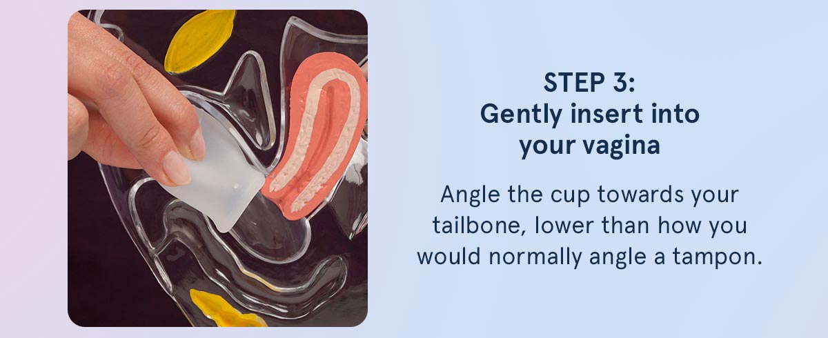 Gently insert into your vagina