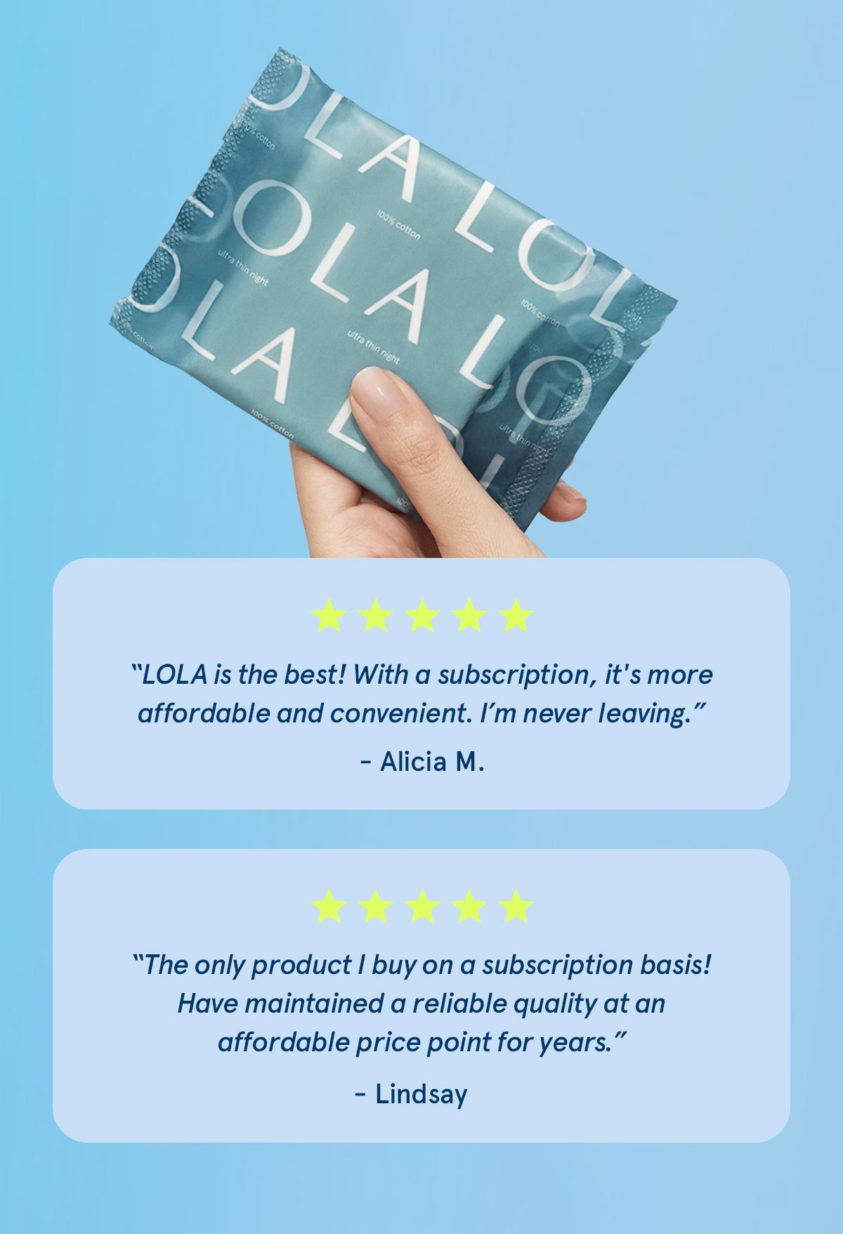 Customer reviews of subscription program