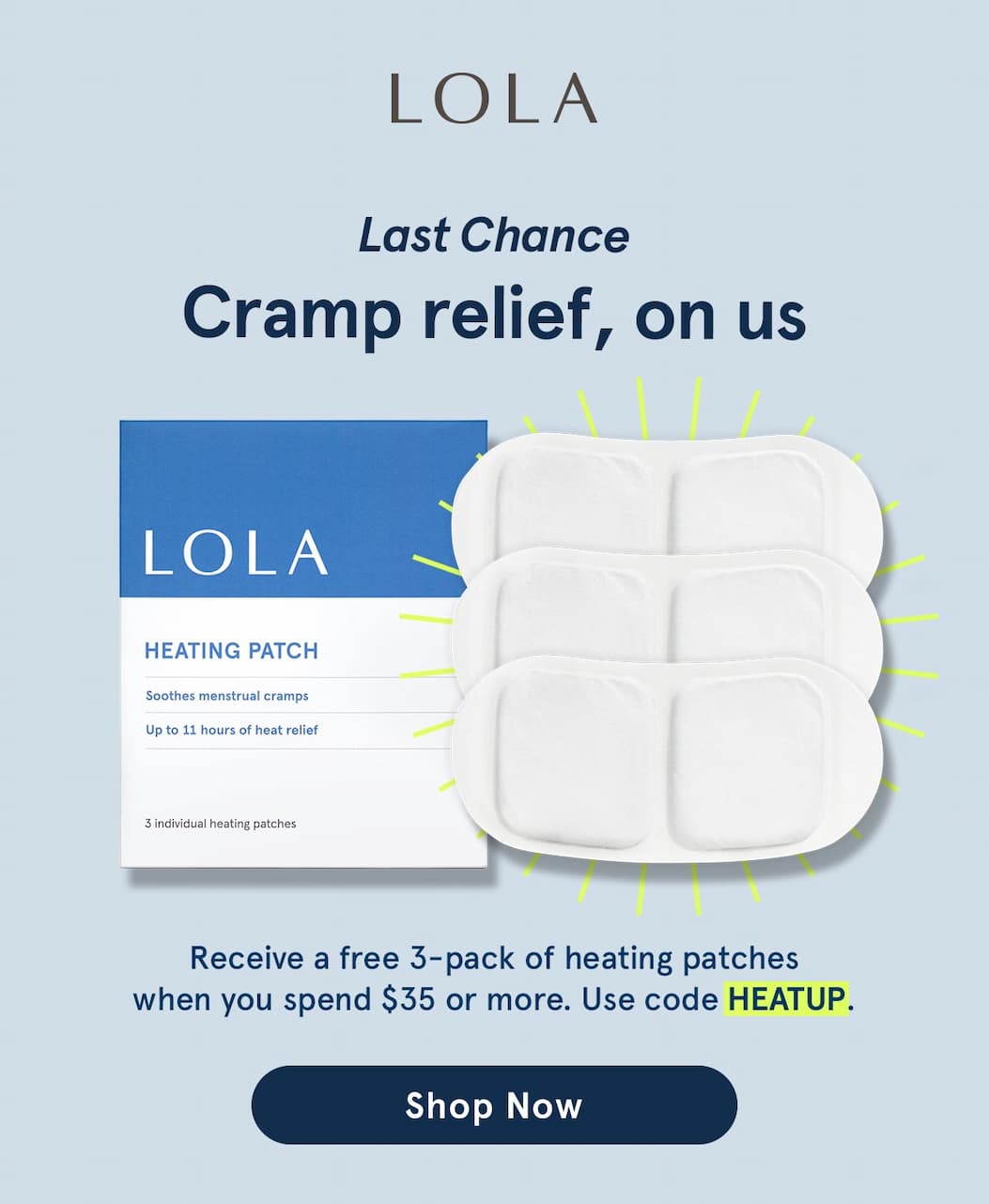 Last chance: Receive a free 3-pack when you spend $35+ with code HEATUP