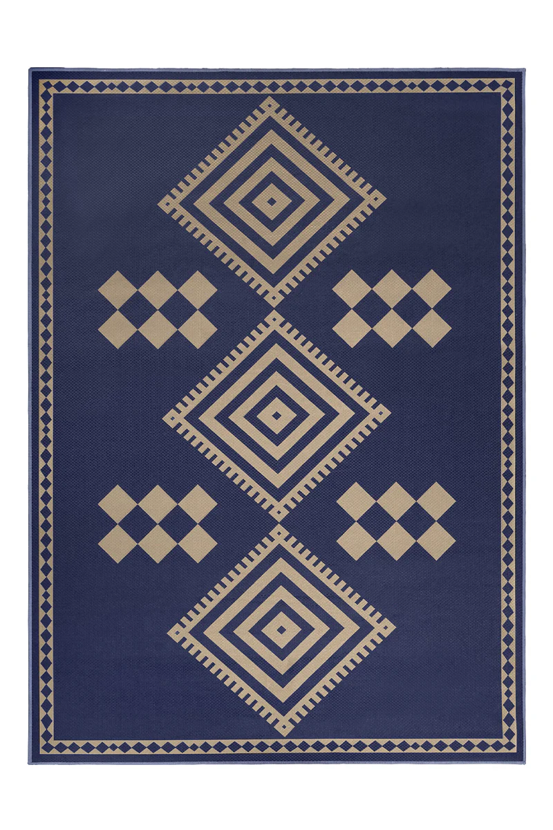 Jute Kilim Kiki Navy Washable Rug 5'x7'