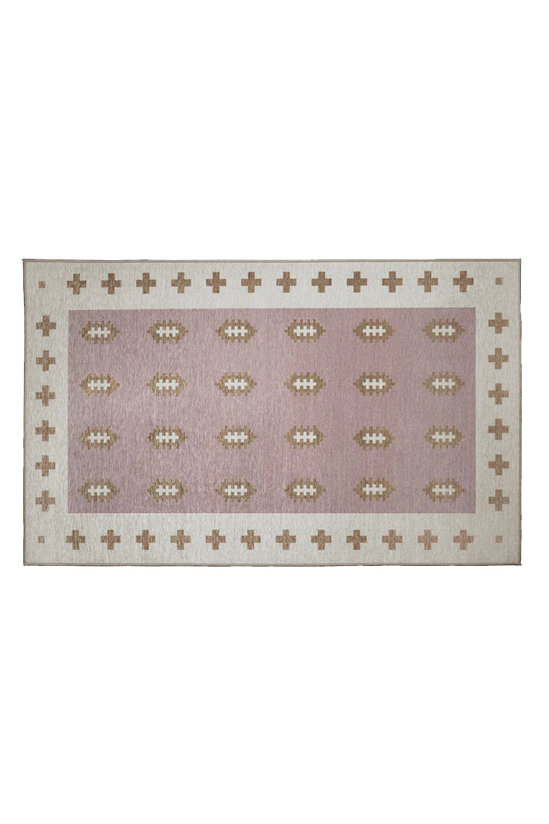 Nordic Weave Petal Pink Washable Rug