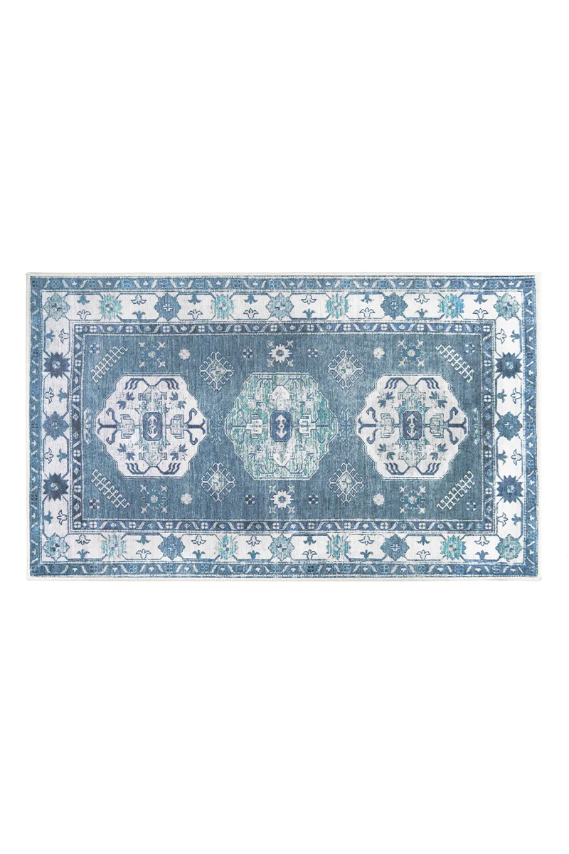 Shary Blue Washable Rug