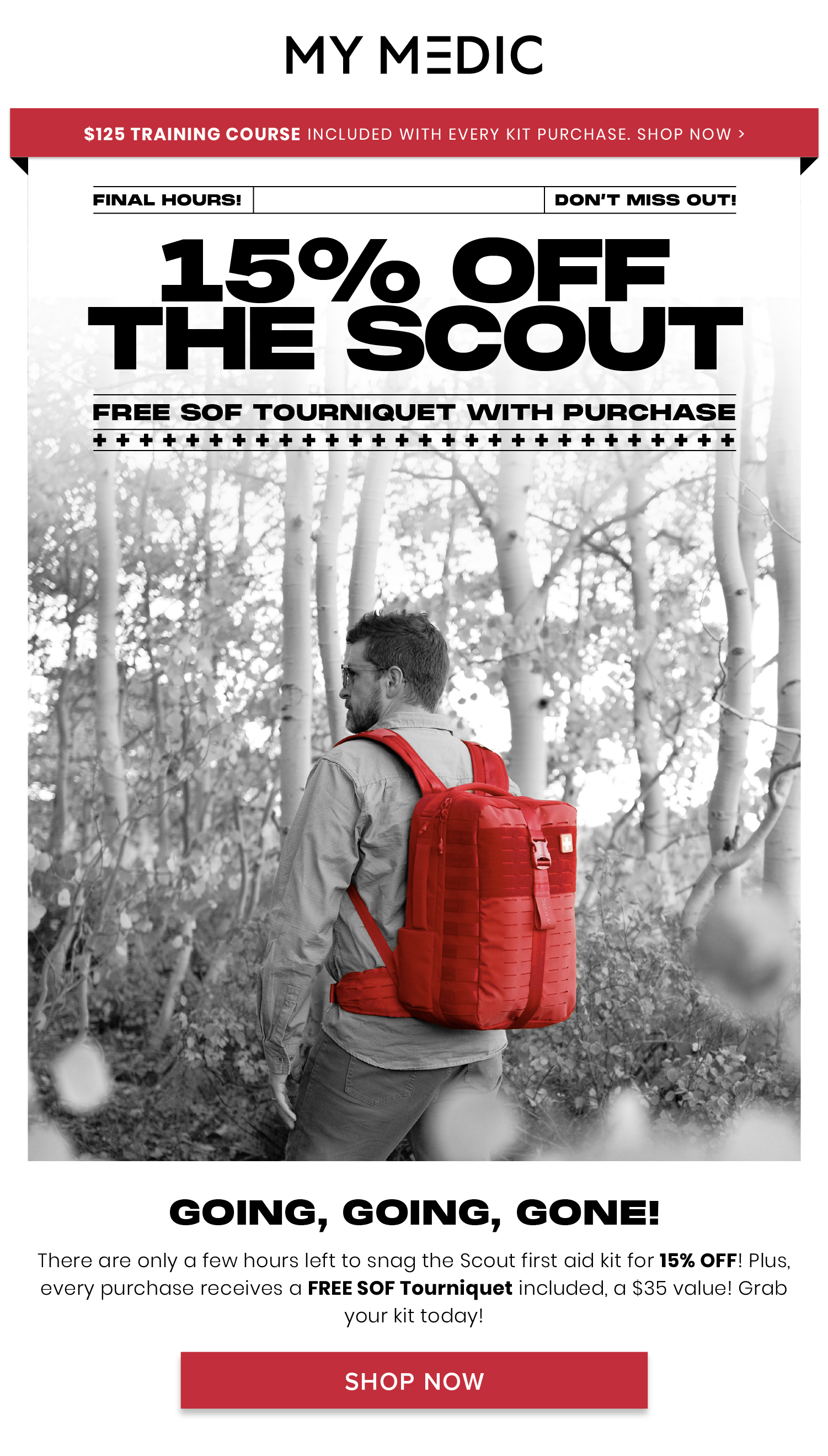 The Scout 15% OFF!