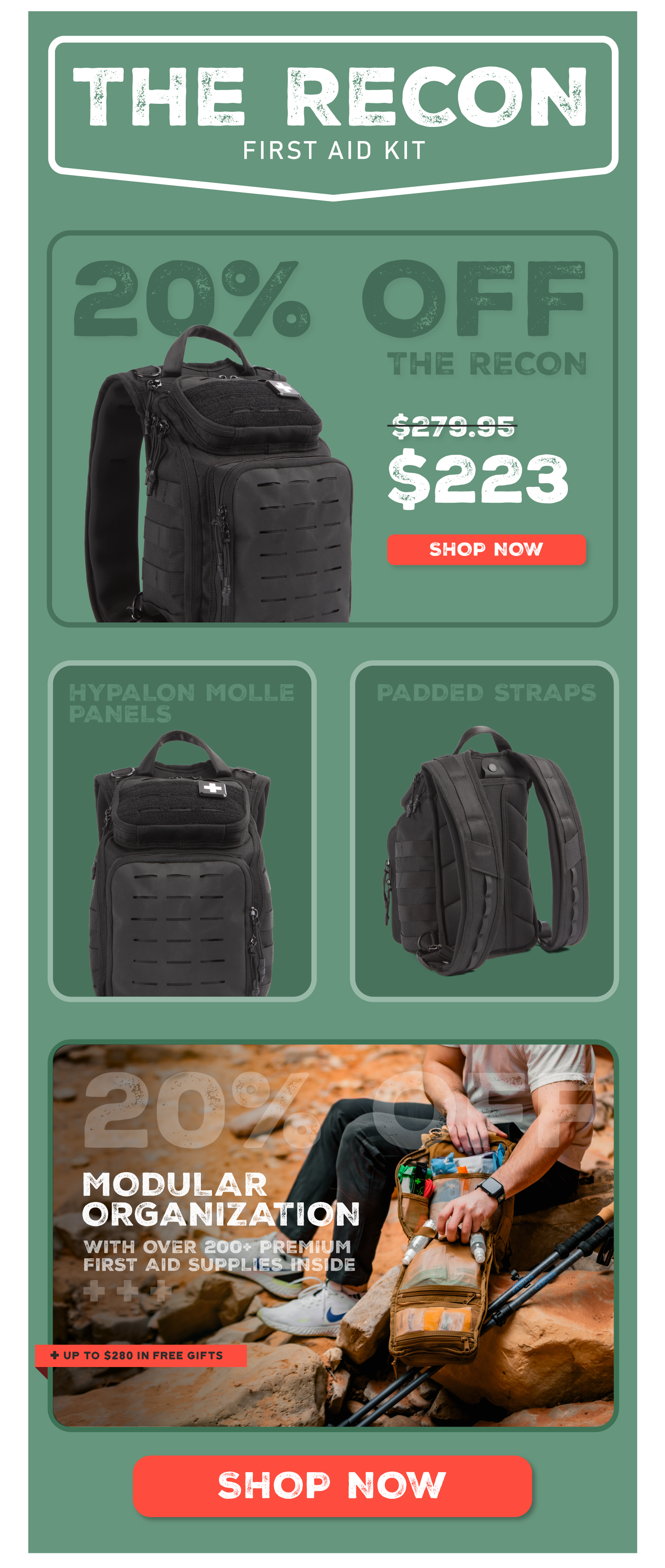 20% off the recon first aid kit