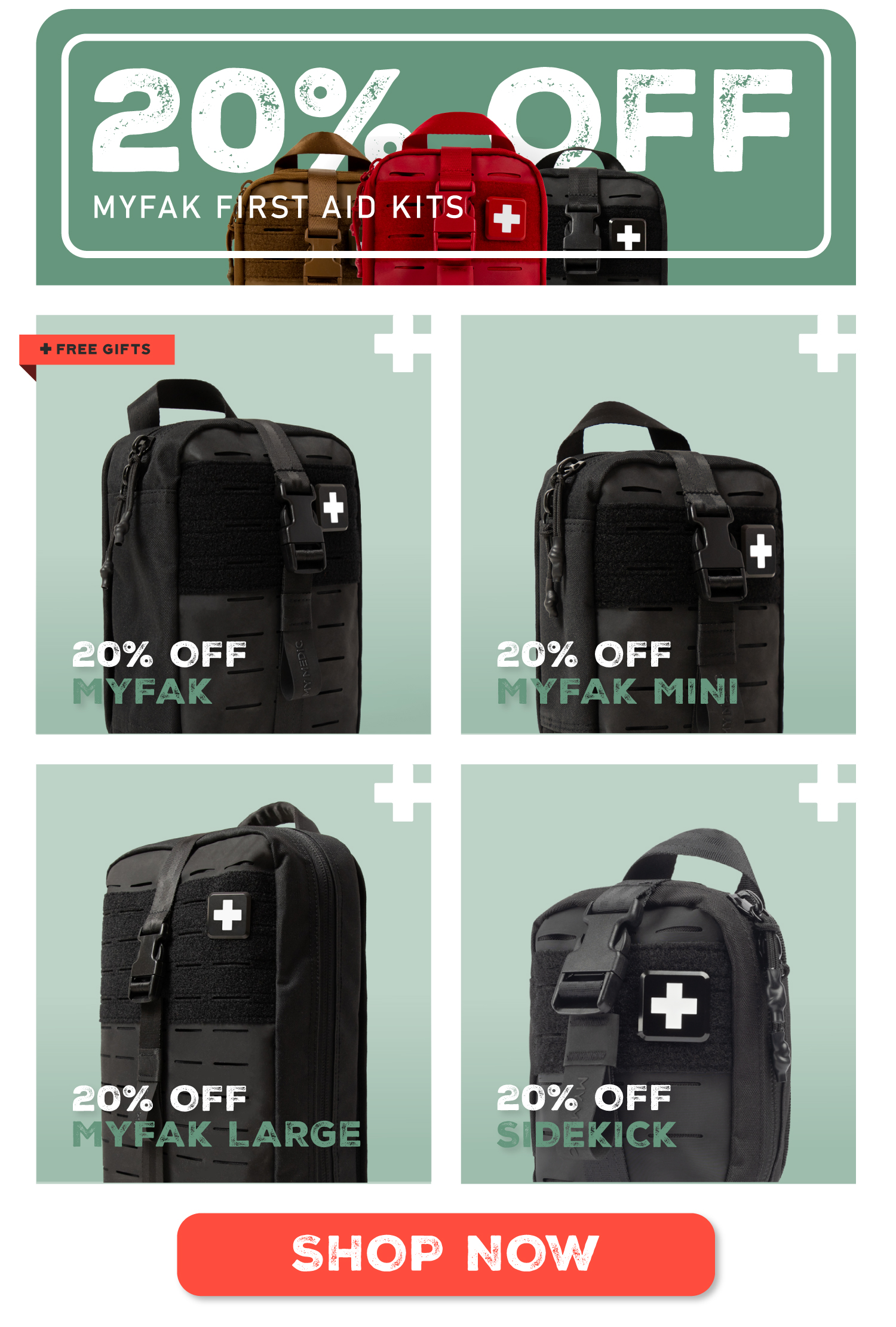 20% off all MyFAK first aid kits