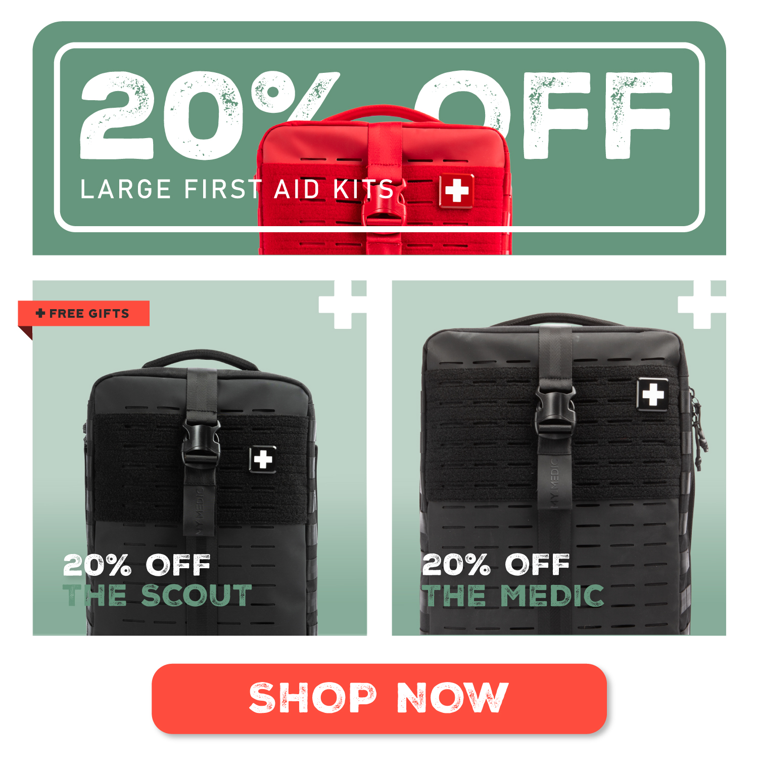 20% off large first aid kits