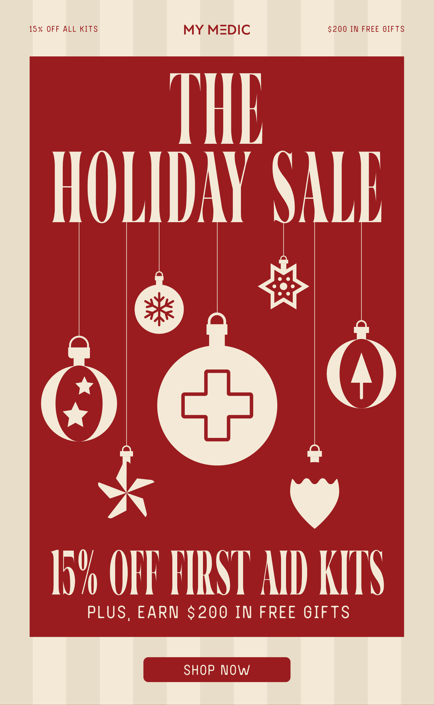 My Medic Holiday Sale - Up to 15% off first aid kits plus earn $200 in free gifts