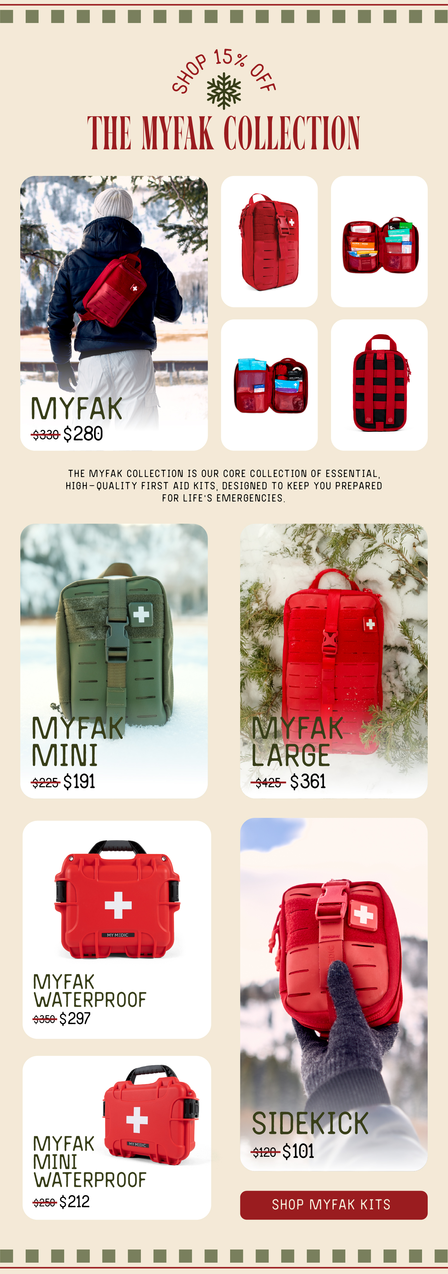 15% off MyFAK Collection
