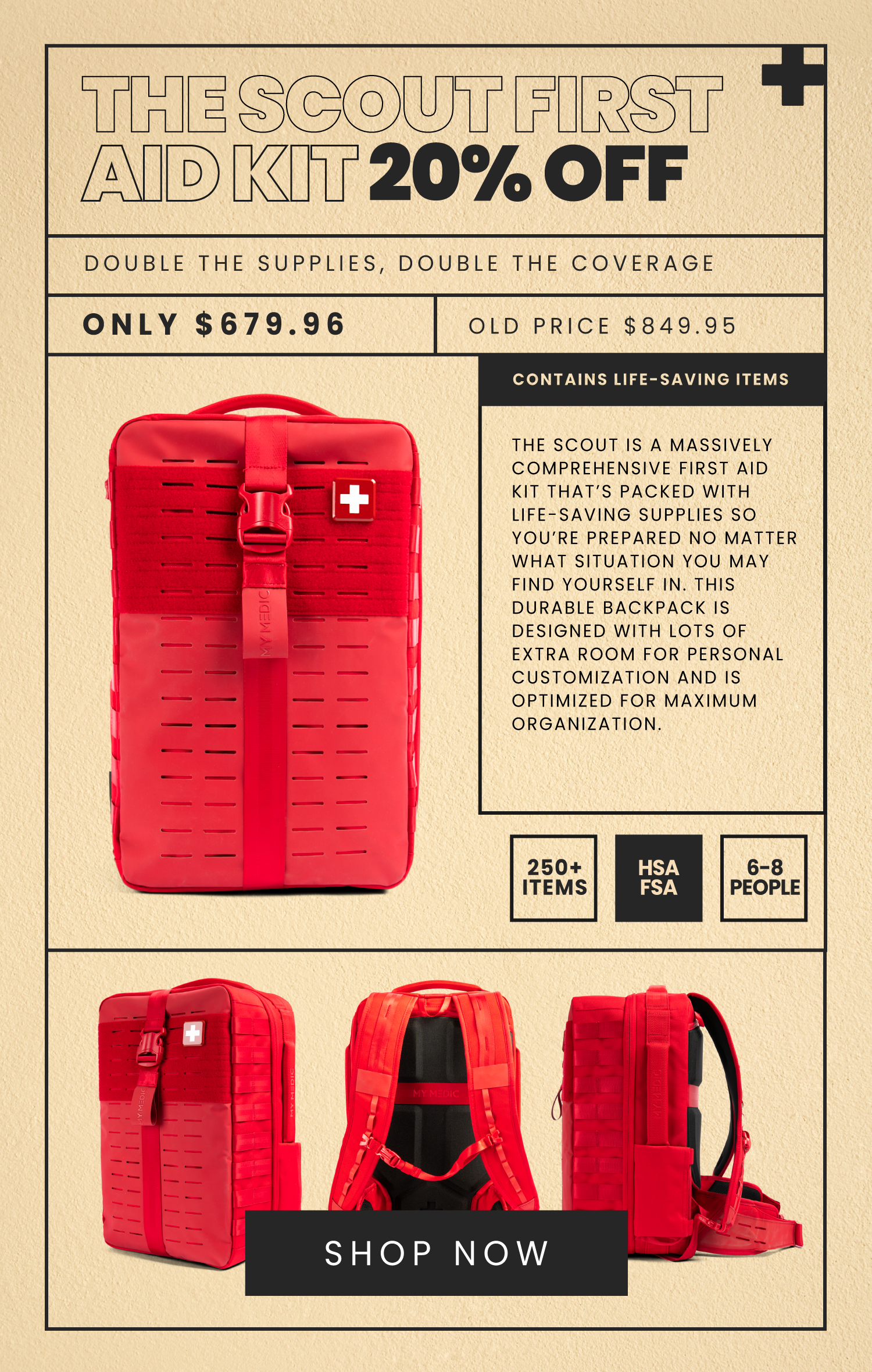 20% off the Scout First Aid Kit
