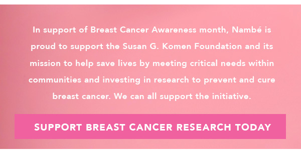 Breast Cancer Awareness Email - Portion of sales from Amore collection is donated to Susan G Komen Foundation