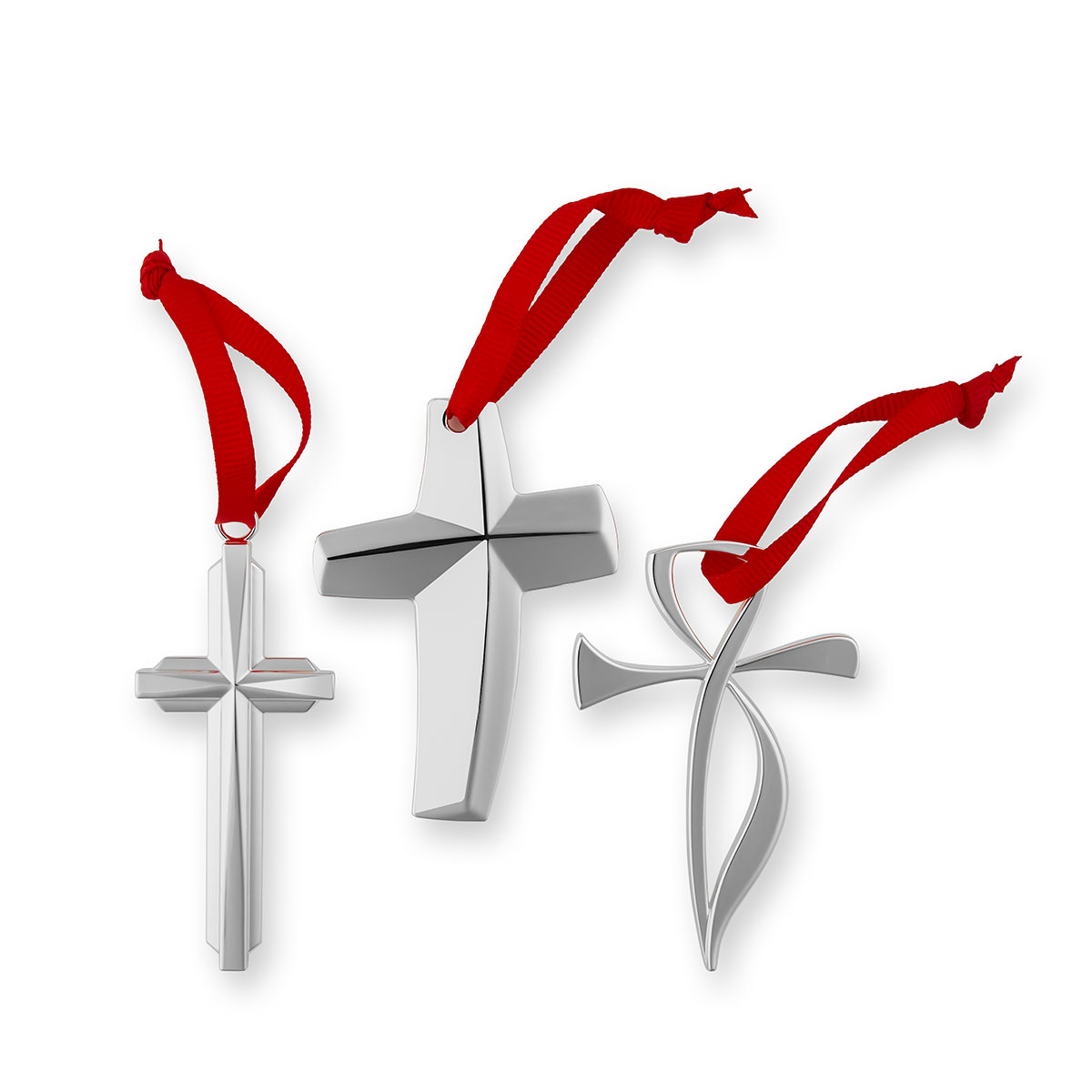 Set of 3 Cross Ornaments