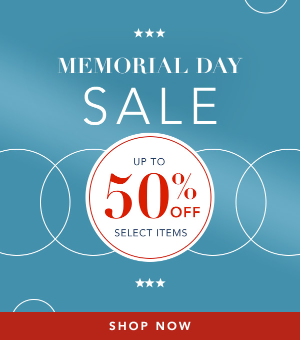 Save up to 50% off for the Memorial Day Sale