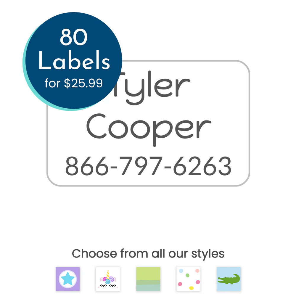 Image of Custom Contact Clothing Labels