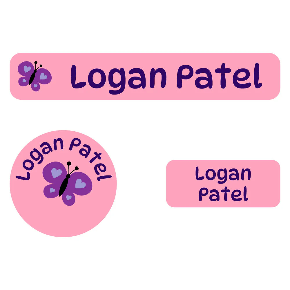 Image of Butterfly Iron-On Clothing Labels Pack