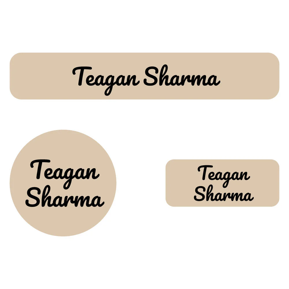 Image of Neutral Color Iron-On Clothing Labels Pack