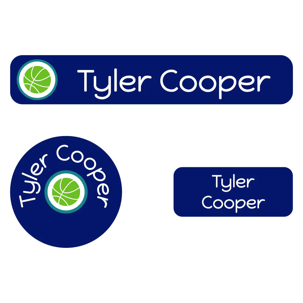 Image of Multicolor Icon Iron-On Clothing Labels Pack