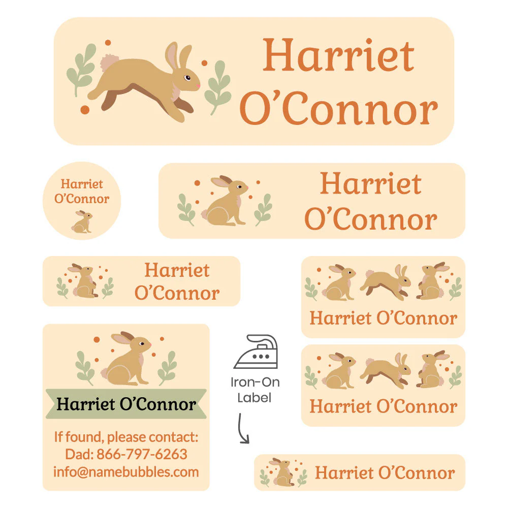 Image of Bunny Sleepaway Camp Labels Pack