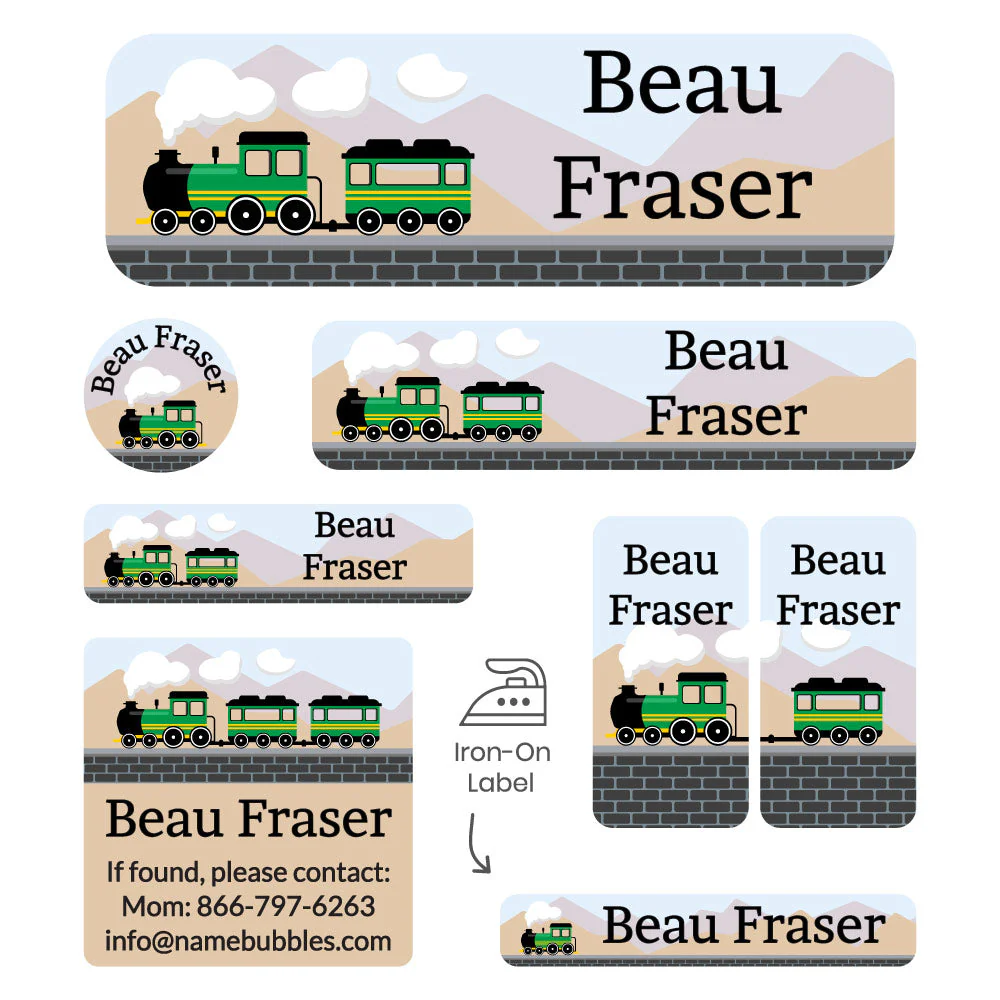 Image of Train Sleepaway Camp Labels Pack