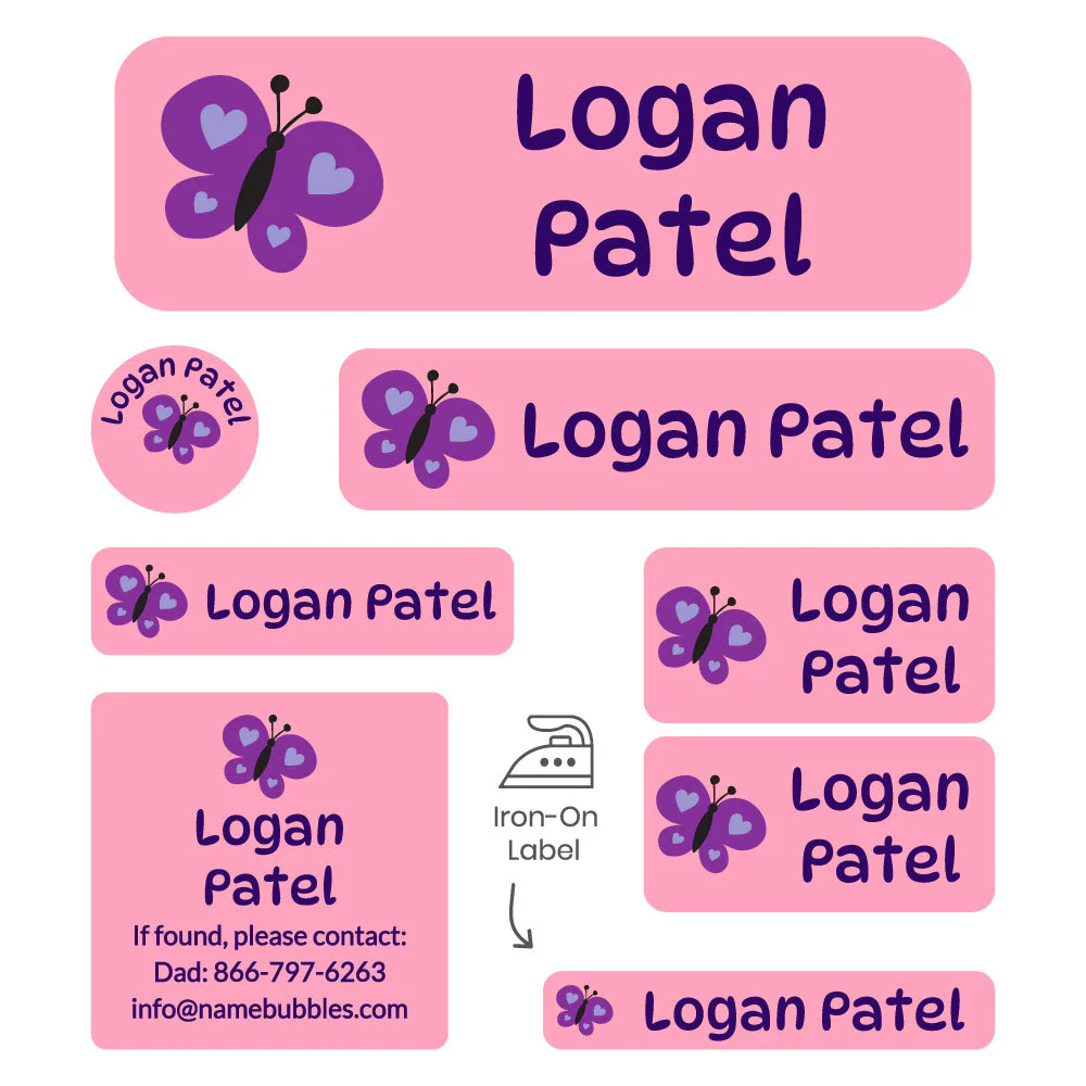 Image of Butterfly Sleepaway Camp Labels Pack