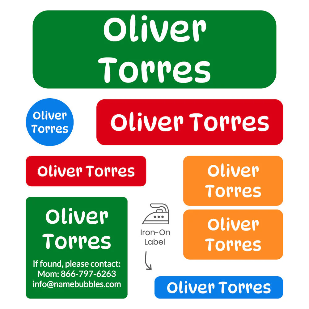 Image of Color Combos Sleepaway Camp Labels Pack