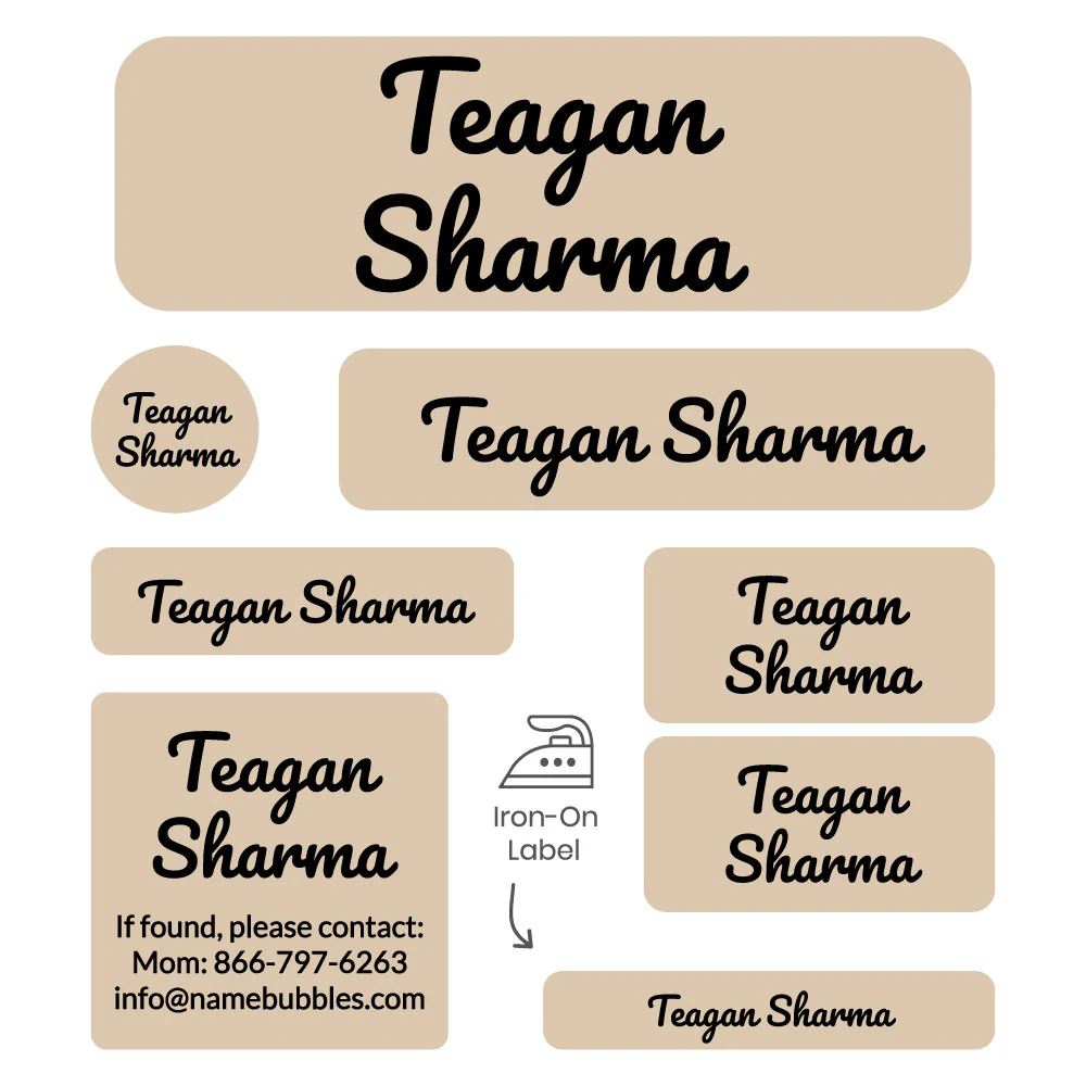 Image of Neutral Color Sleepaway Camp Labels Pack