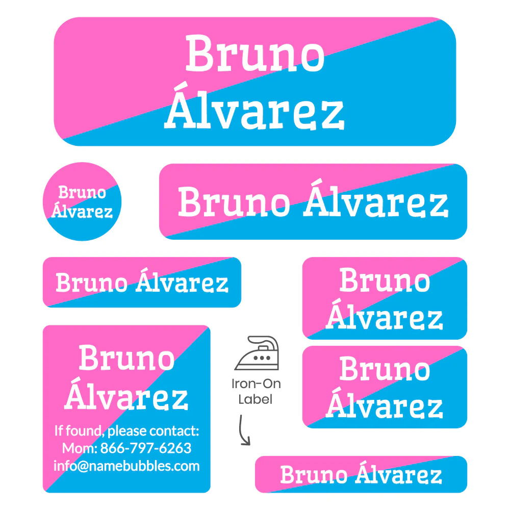 Image of Two-tone Sleepaway Camp Labels Pack