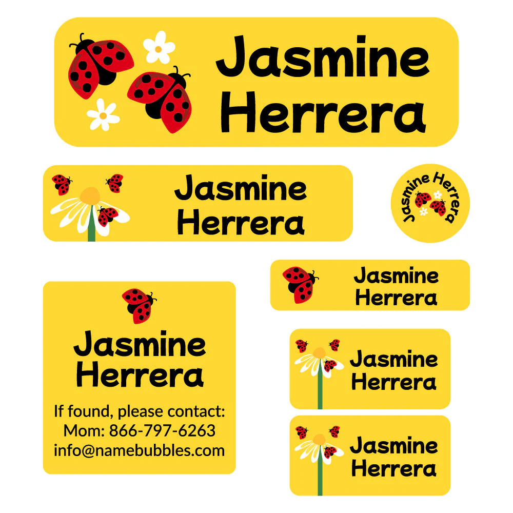 Image of Ladybug School Labels Pack