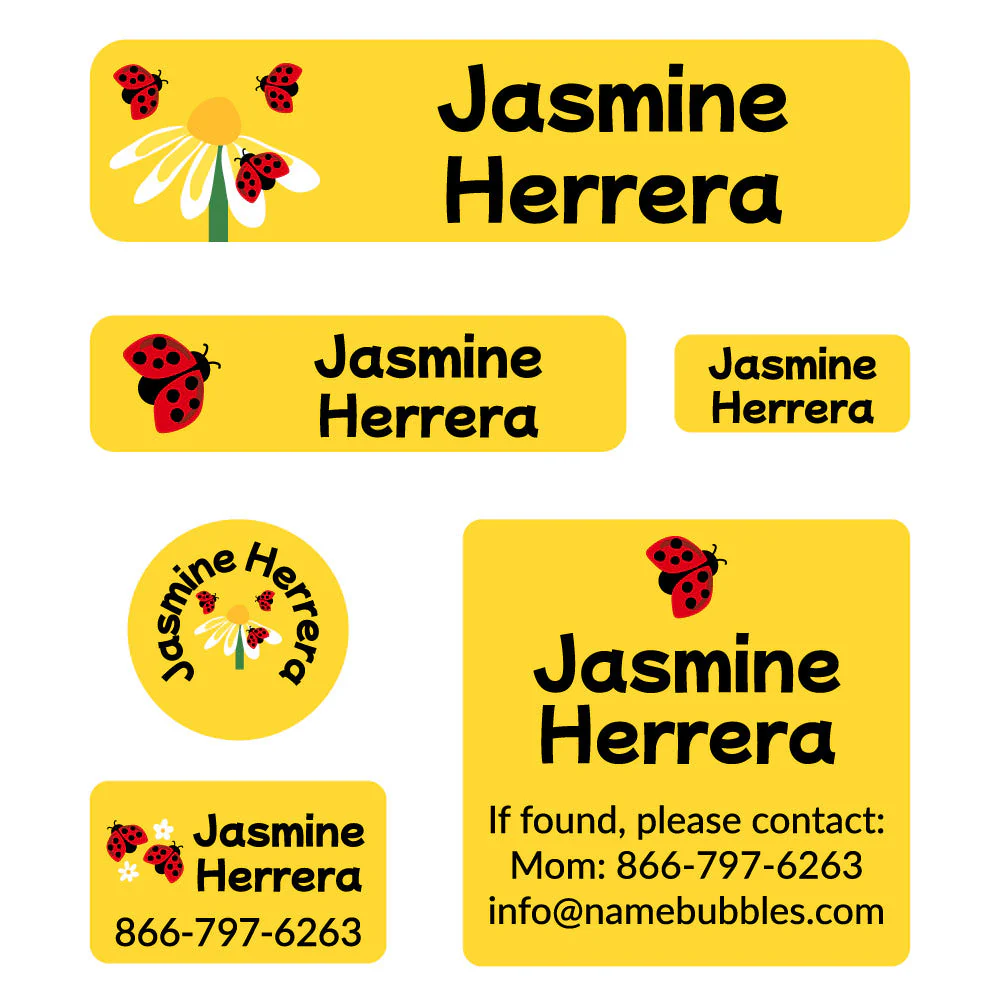 Image of Ladybug Day Camp Labels Pack