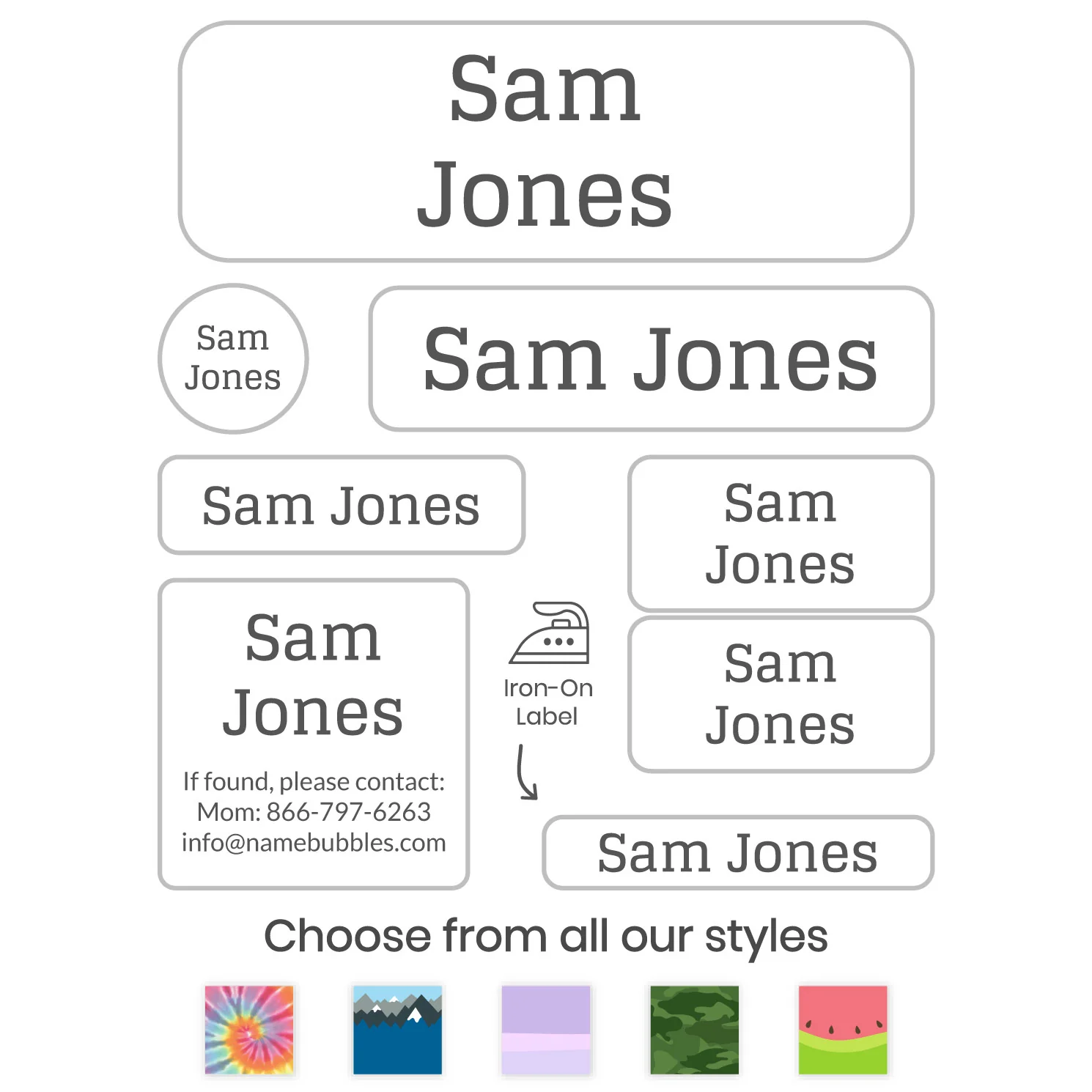 Image of Custom Sleepaway Camp Labels Pack